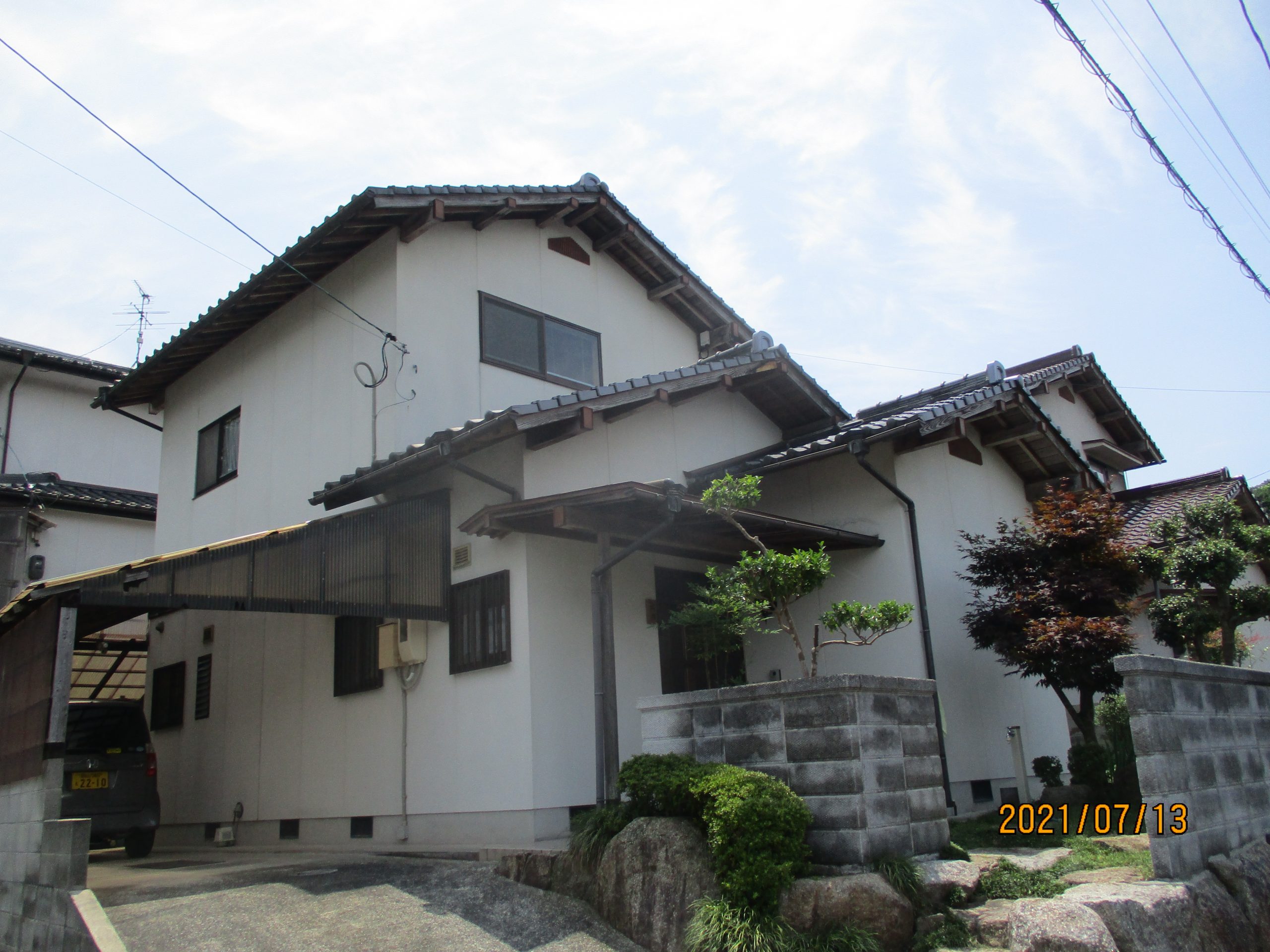 津山市野介代 Y様邸 外壁塗替工事 北西面